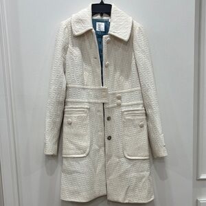 Original Penguin Cream Textured Trench Coat